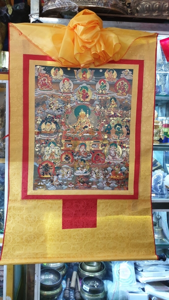 Tranh Thangka Hoàng Thần Tài Liên Sư_120x80cm